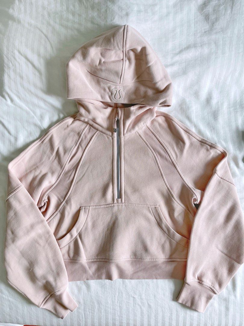 Scuba Oversized Half Zip Hoodie, Women's Fashion, Activewear on Carousell