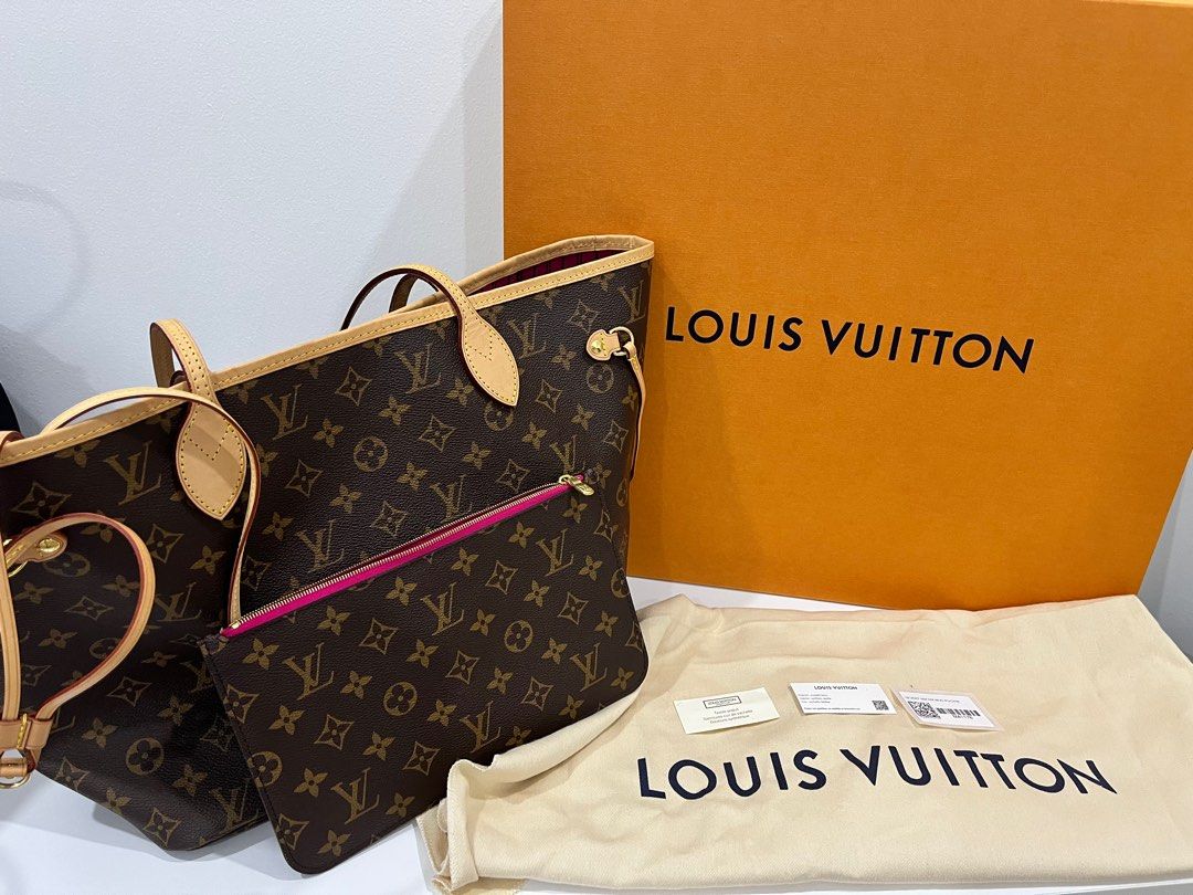 Louis Vuitton Monogram NEVERFULL MM M41177 with pouch Bag 217001348 ~,  Luxury, Bags & Wallets on Carousell
