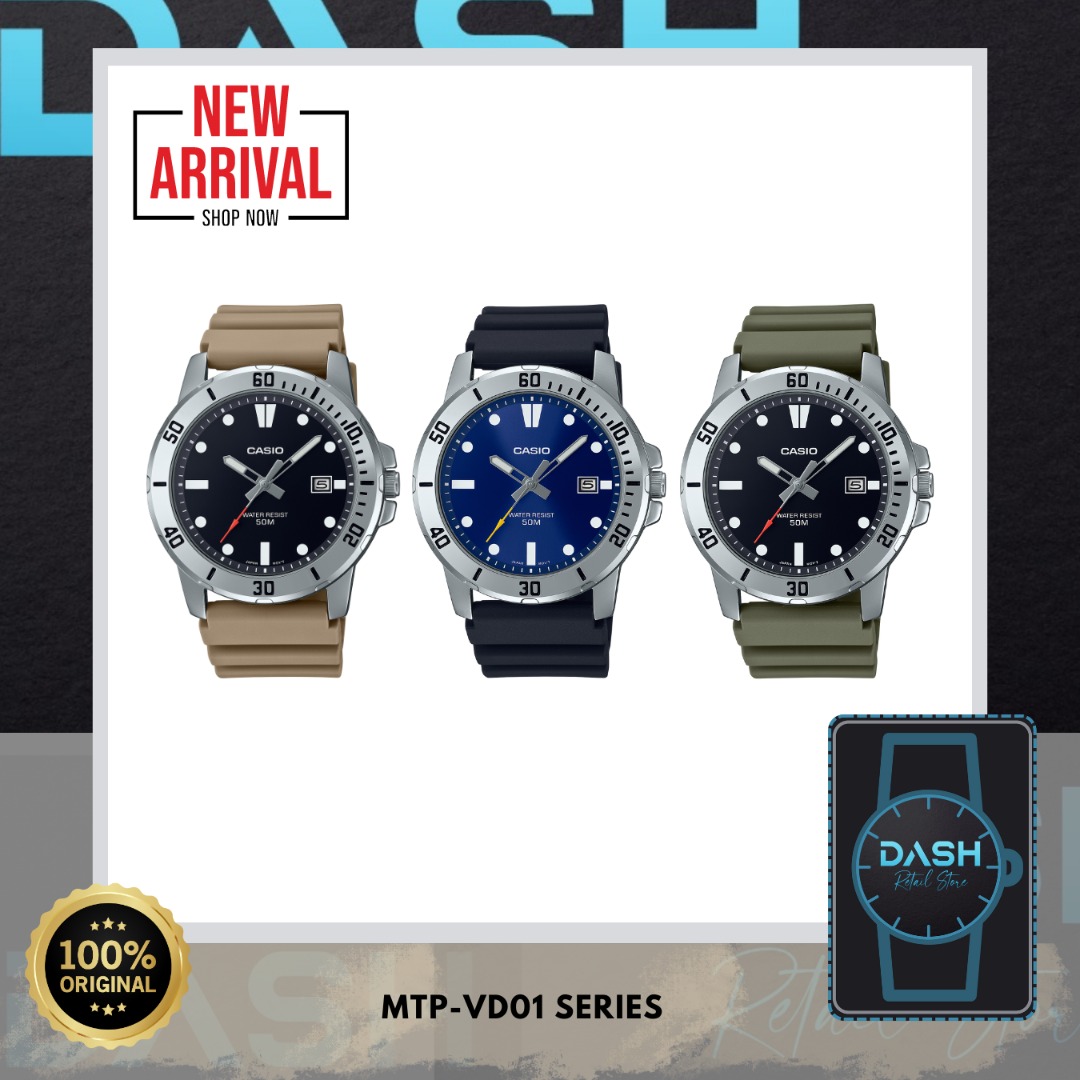 Men's Casio MTP-VD01-2E / MTPVD01-2E - MTP-VD01-2EVUDF / MTP-VD01-3E ...