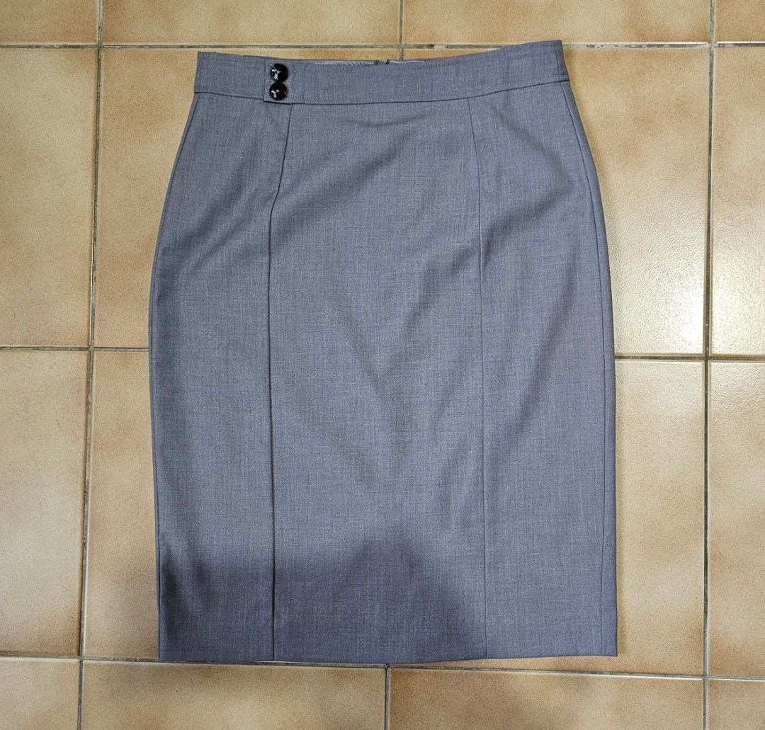 Mango Basics Grey Pencil Skirt EU38 SALEPASRAYA