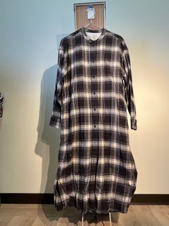 MUJI 格紋罩衫/長洋裝