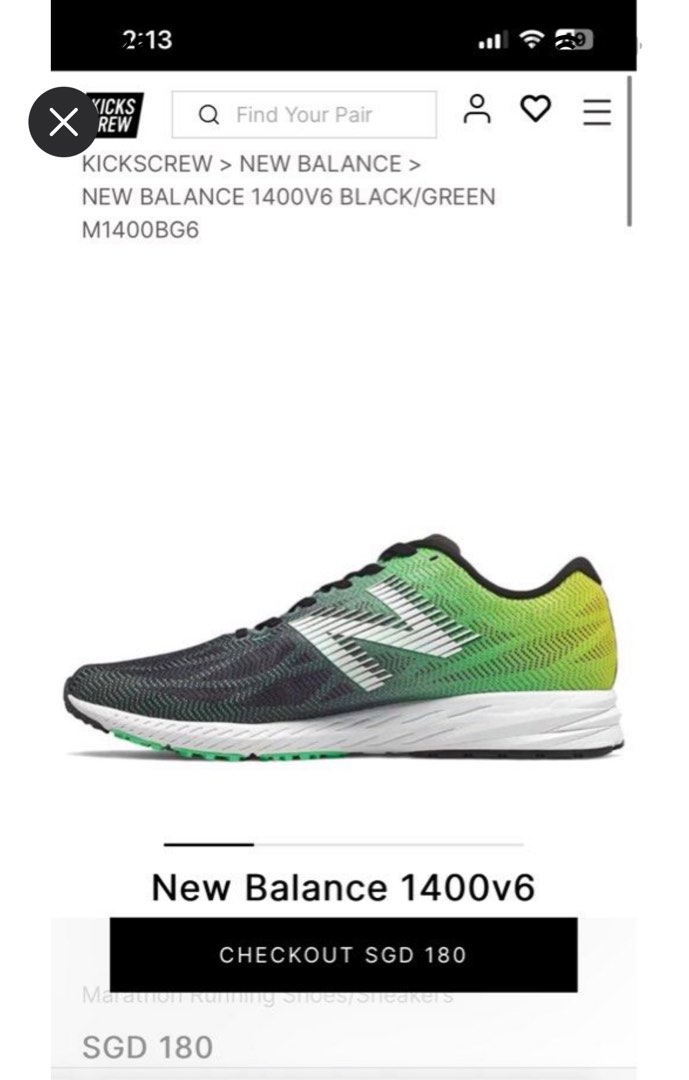 New Balance Running Shoes AC1400V6 Men s Fashion Footwear