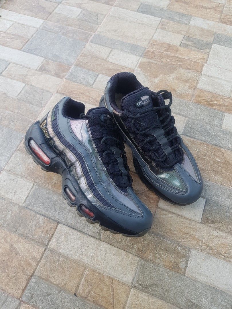 Nike Air Max 95 Shoes Black/Ember Glow/Dark Grey Size 6