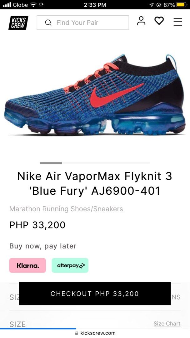 Nike Air VaporMax 3 Blue Fury AJ6900-401 