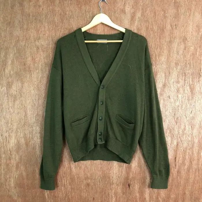 Kurt cobain green cardigan cheap