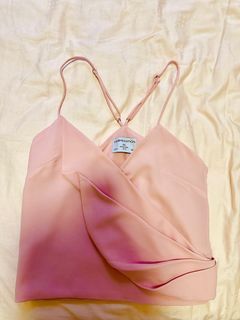 Pastel pink draped top