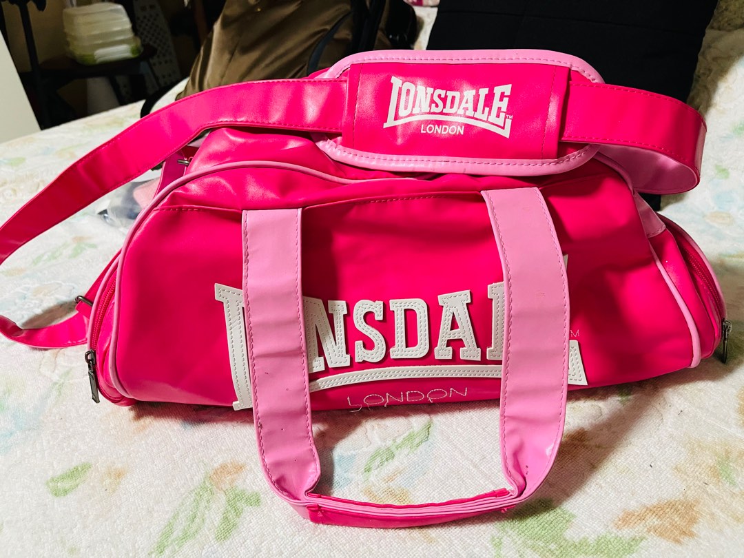 Pink Lonsdale Gym/Duffel Bag Medium Size, Women's Fashion, Bags