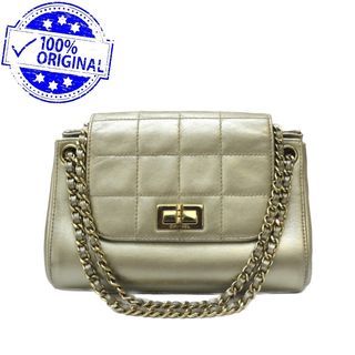 Preloved Chanel Vintage Mini Gold Chocobar Accordion GHW #7