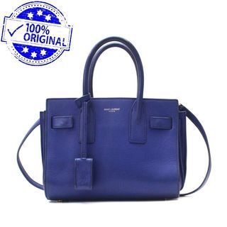 Preloved YSL Saint Laurent Nano Sac De Jour Royal Blue Grained Leather Crossbody Bag