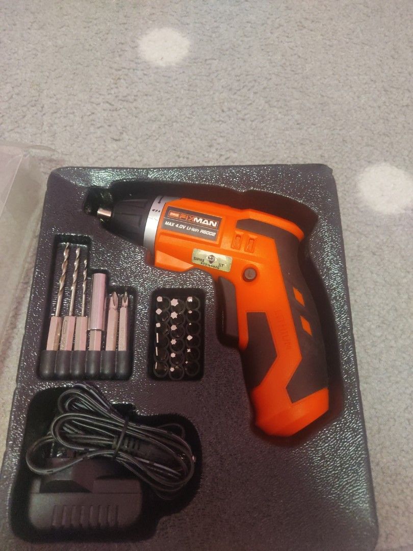 Pro Fixman Power LED Screwdriver 4.0V Lithium Furniture Home