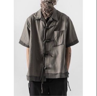 professor.e - oneoff lace layer collar shirt