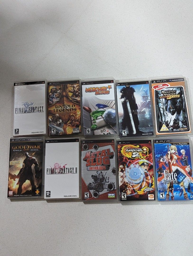 PSP Games playstation portable final fantasy I II 2 god of war ghost of