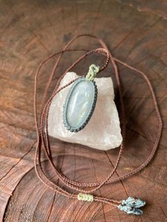 Rainbow moonstone necklace