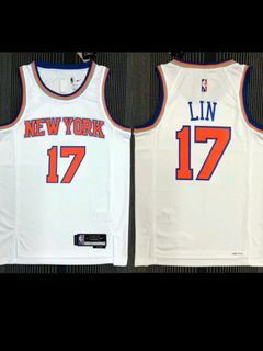 RARE Adidas Stitched JEREMY LIN #17 New York Knicks Jersey Size 44 NBA  Linsanity