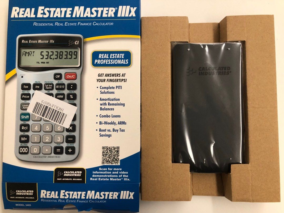 Real Estate Master IIIX 3405 RES Calculator, Mobile Phones  Gadgets, Other  Gadgets on Carousell