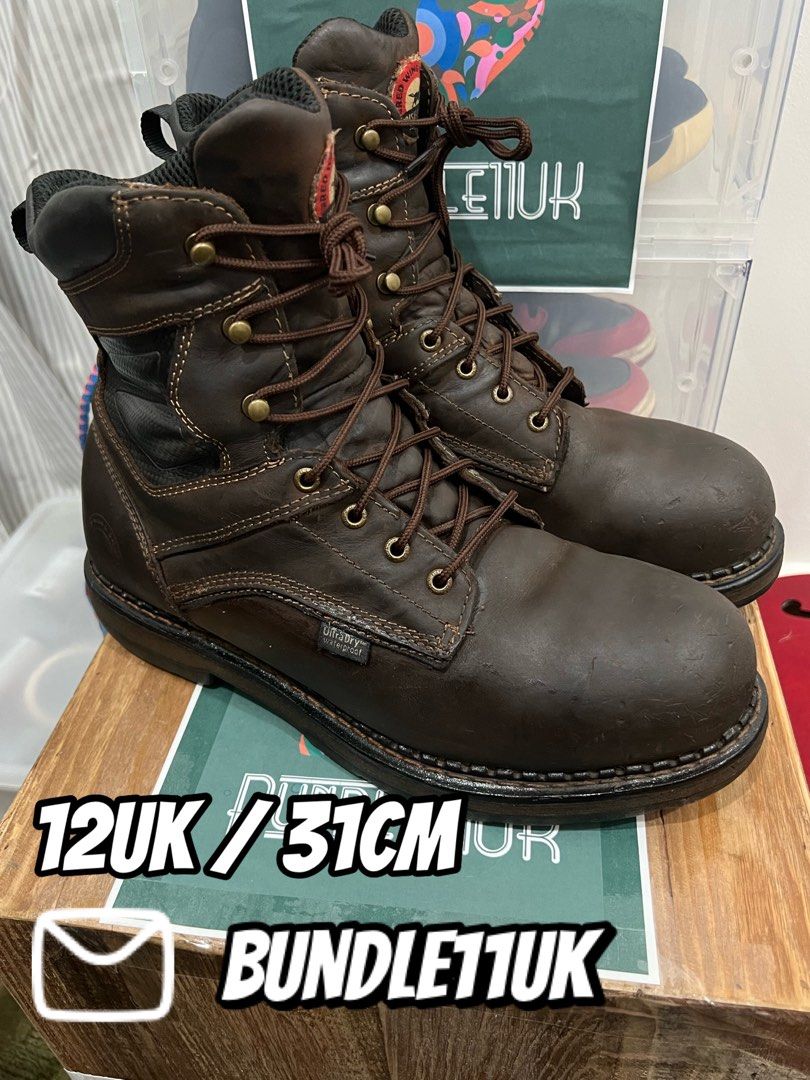 Red Wing Irish Setter Ramsey Safety Boots Brown Steel Toe 12UK
