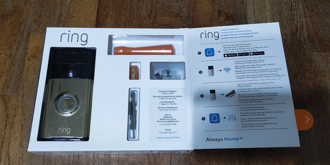 *NEW* Ring video doorbell 1st Gen (Gold edition), Furniture & Home Living, Security & Locks