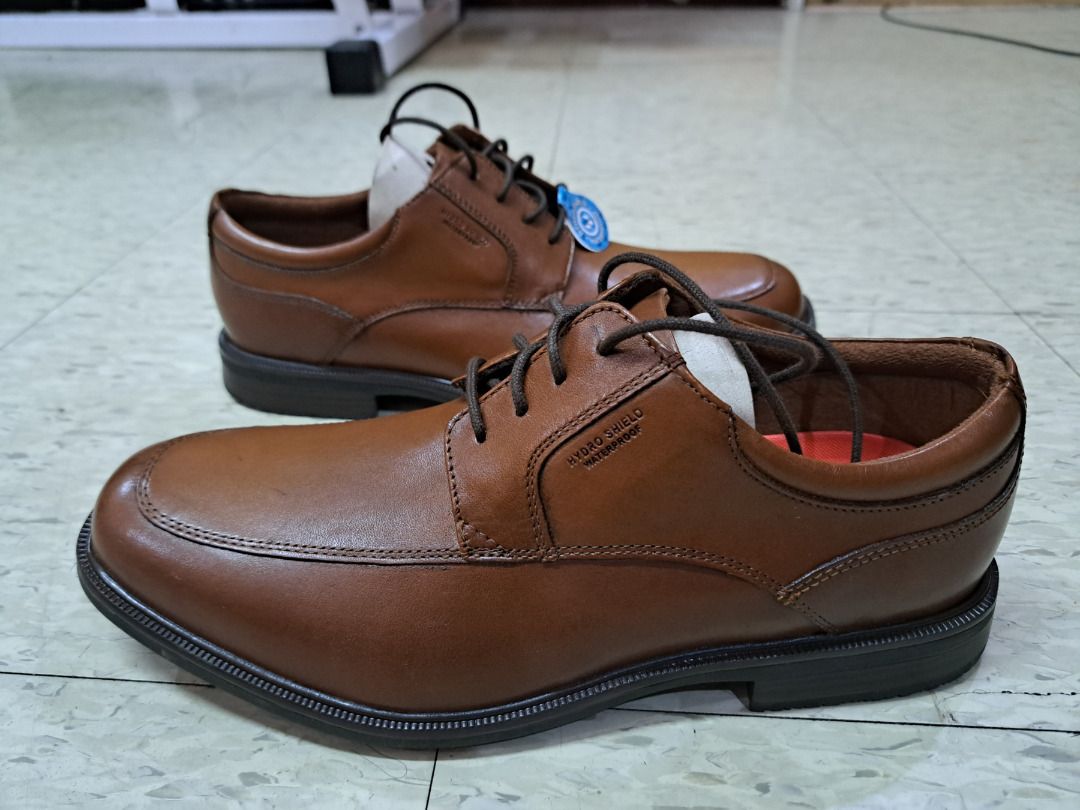 Rockport Apron Toe Oxford Brown Leather Shoes Brand New Size 9.5
