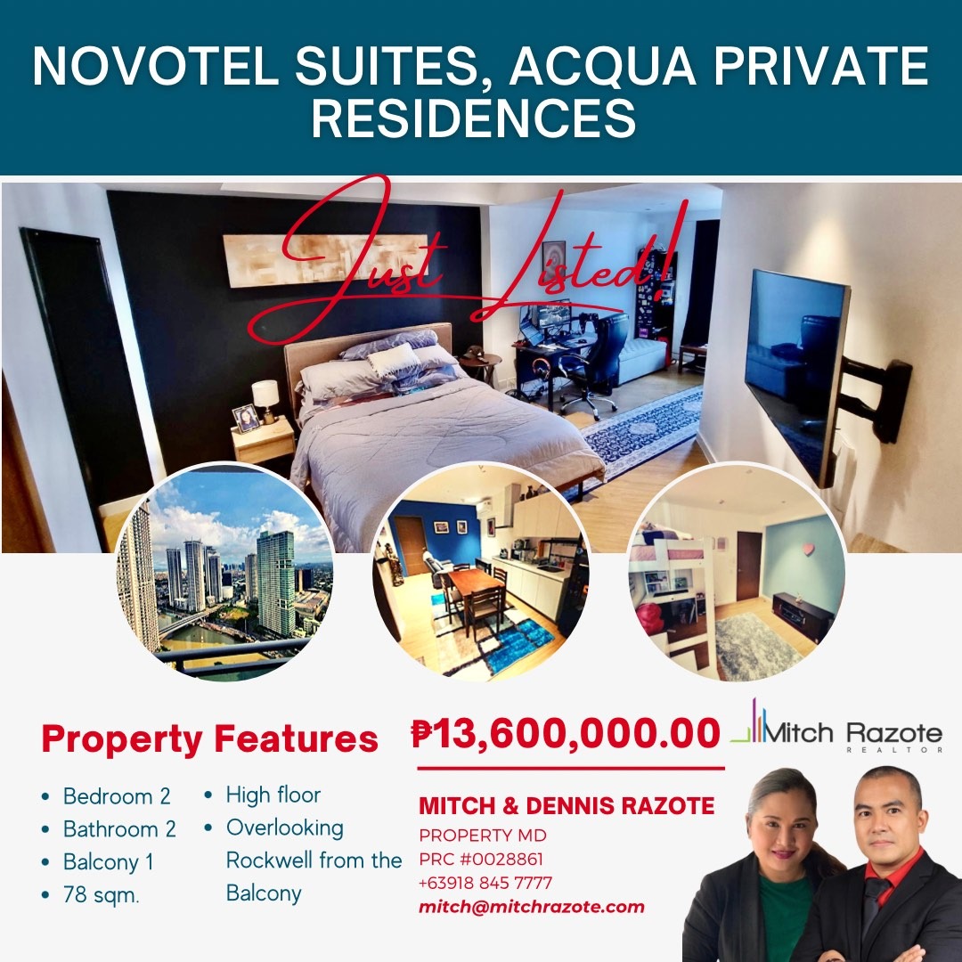 RUSH SALE! Superior 2Bedroom Unit at Novotel Suites, Acqua Private