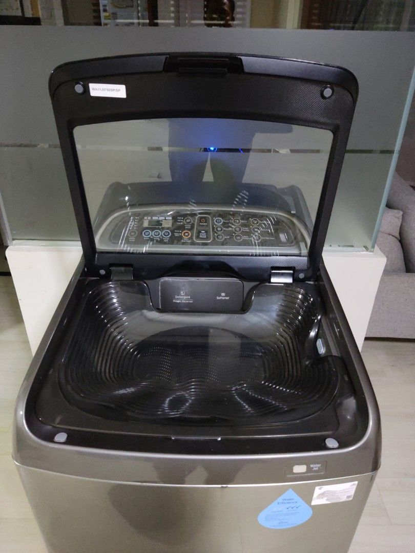 Samsung 11kg top loader washing machine WA11J5750SP, TV & Home