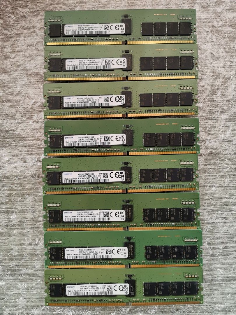 Samsung DDR4 3200 ECC 32gb RDIMM (512gb available), Computers & Tech ...