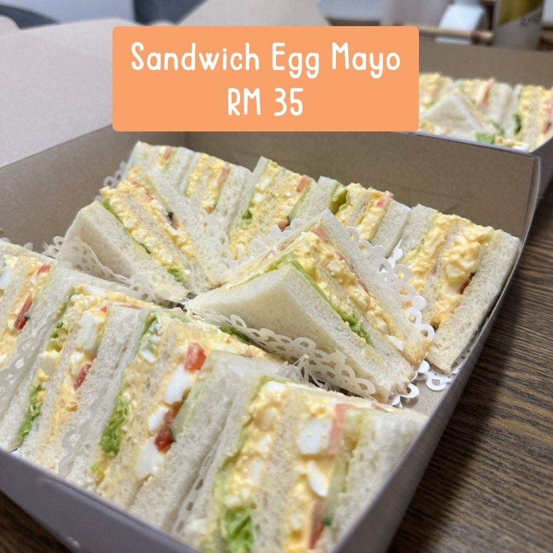 Sandwich Egg Mayo, Sandwich Tuna, Sandwich Chicken Slice untuk Jamuan