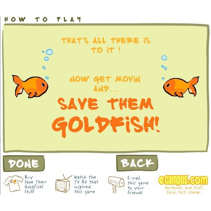 Save Them Goldfish Pc Offline Flash Game 拯救金鱼Flash游戏, Video Gaming, Video  Games, Others On Carousell