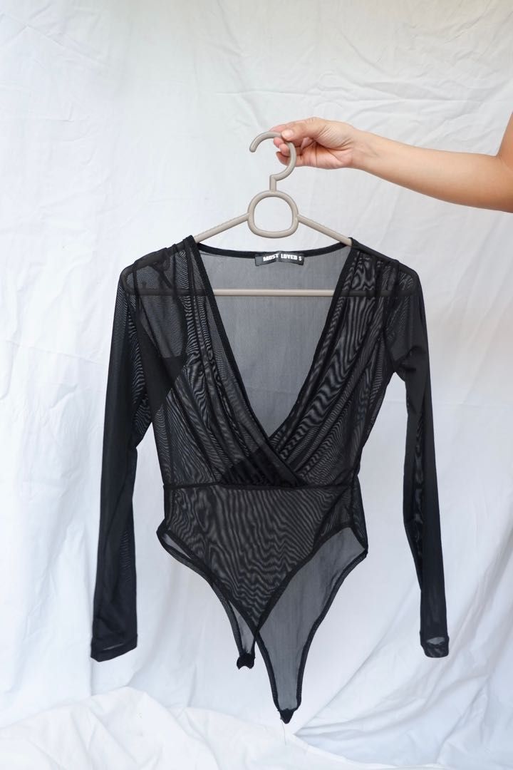 Sexy sheer bodysuit, Women's Fashion, Tops, Blouses on Carousell
