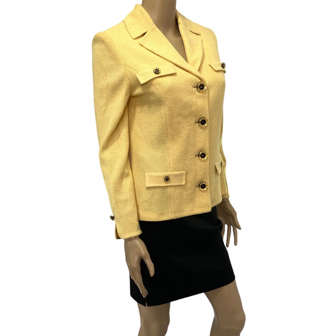 Haut Tunique Vintage Marilyn & John Paris - Taille S - Tweed Cygne Rétro - Occasion Très Bon état