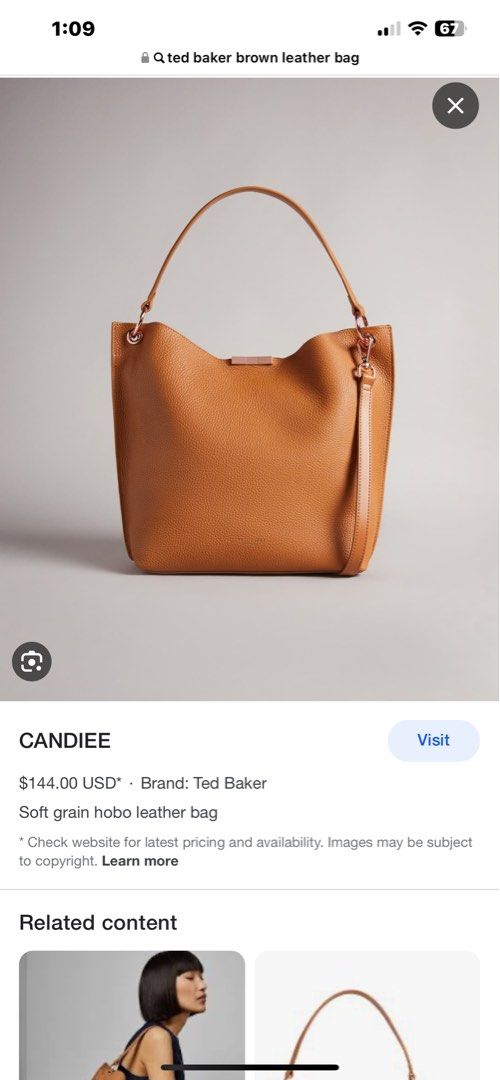 Ted baker online soft leather bag