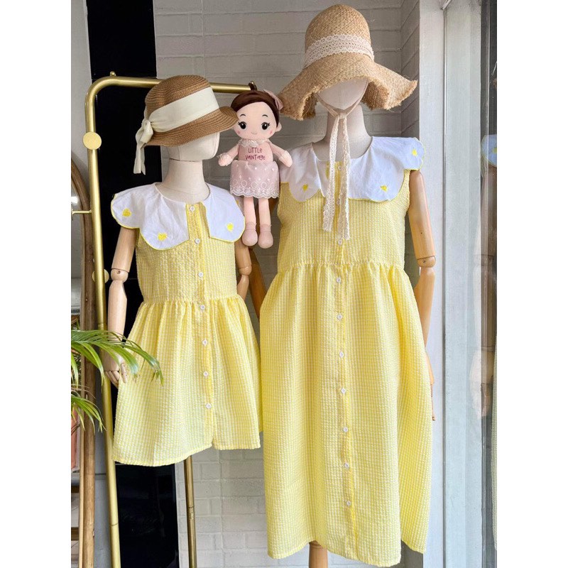 Twinning Yellow Dress for Mom and daughter on Carousell