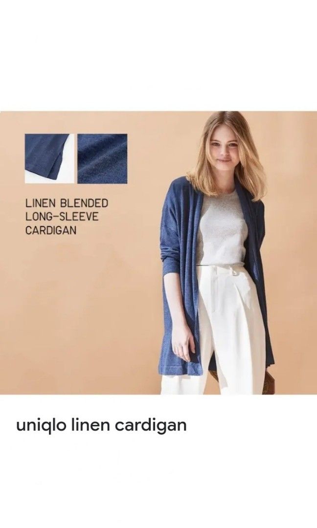Uniqlo sales linen cardigan