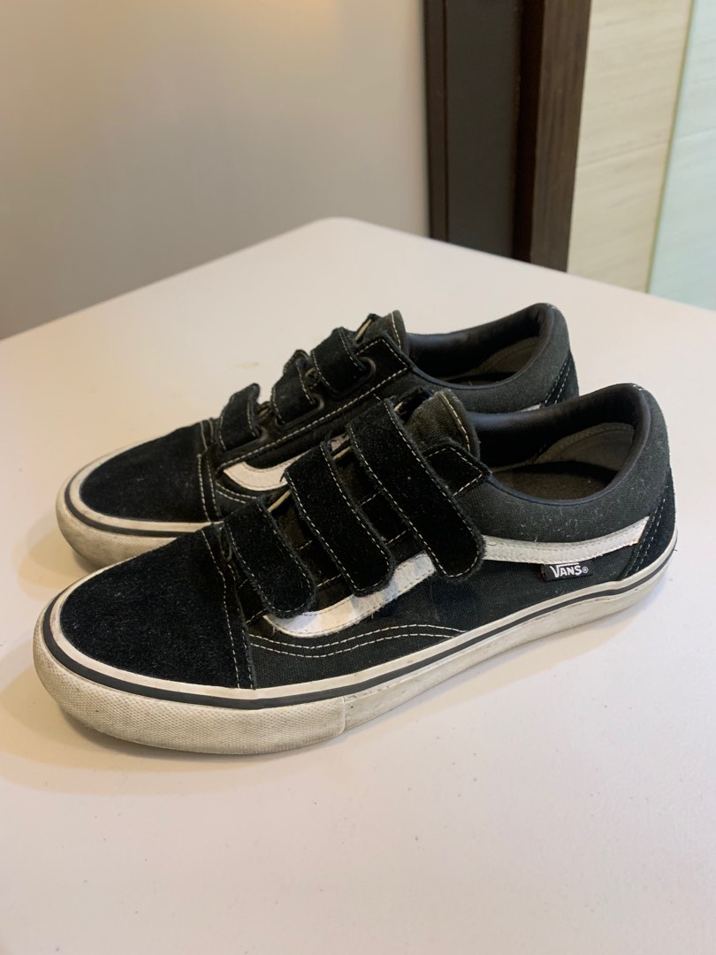 Vans Old Skool Pro Velcro Black White