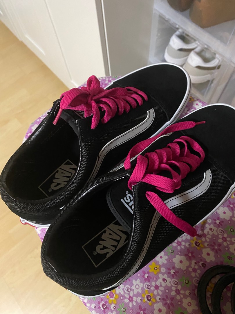 Pink vans shoelaces clearance