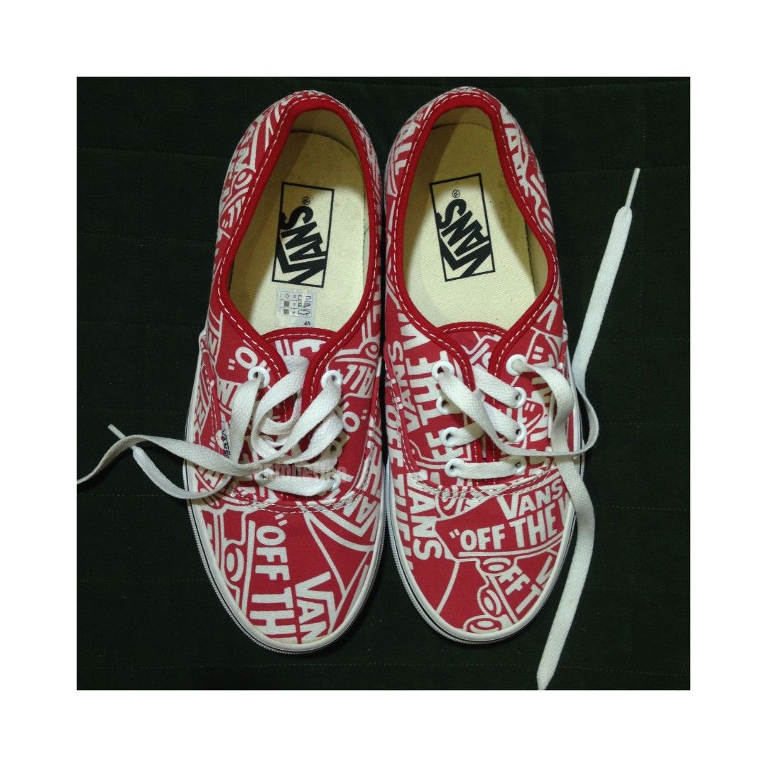 Vans authentic hotsell otw repeat red