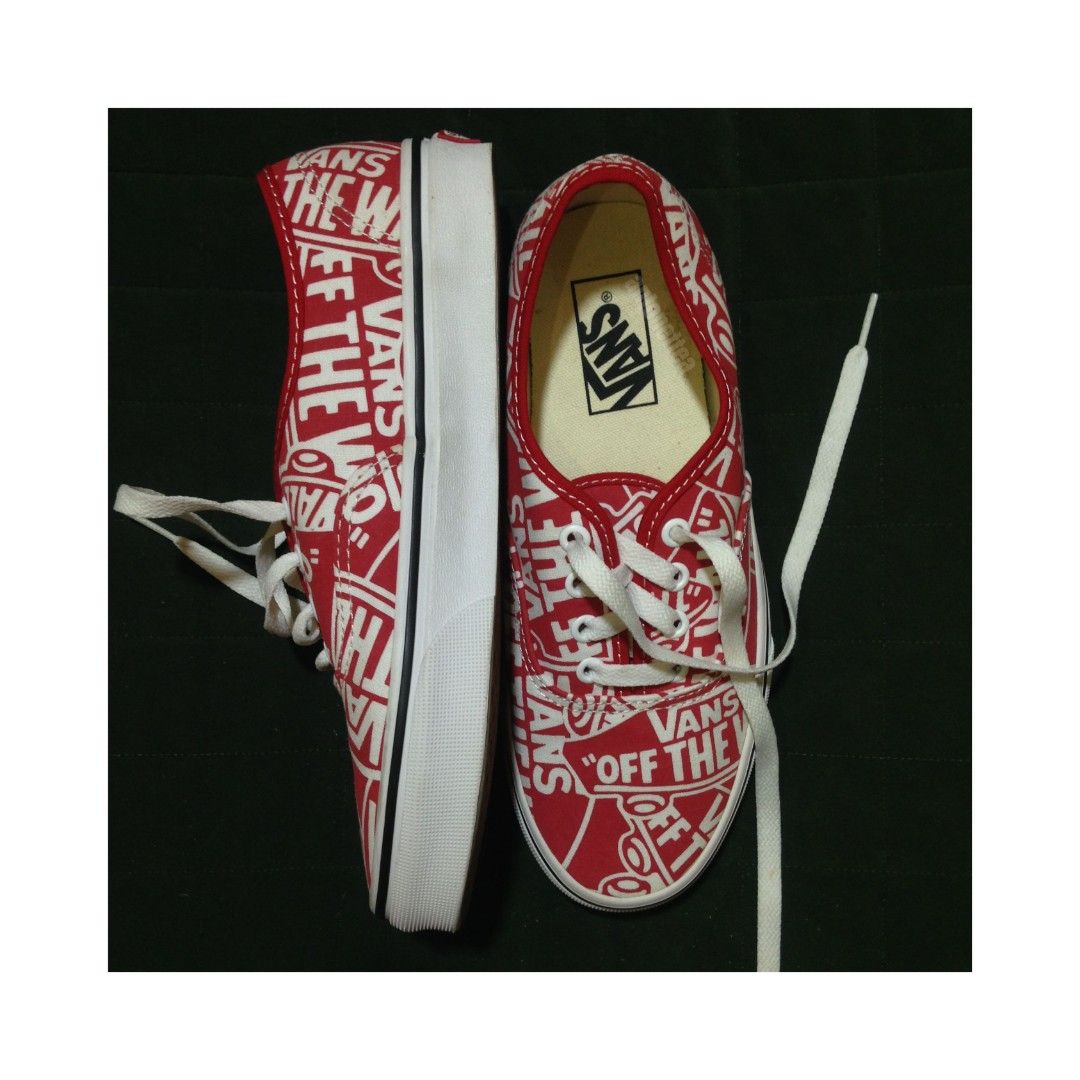 Vans authentic otw repeat red deals