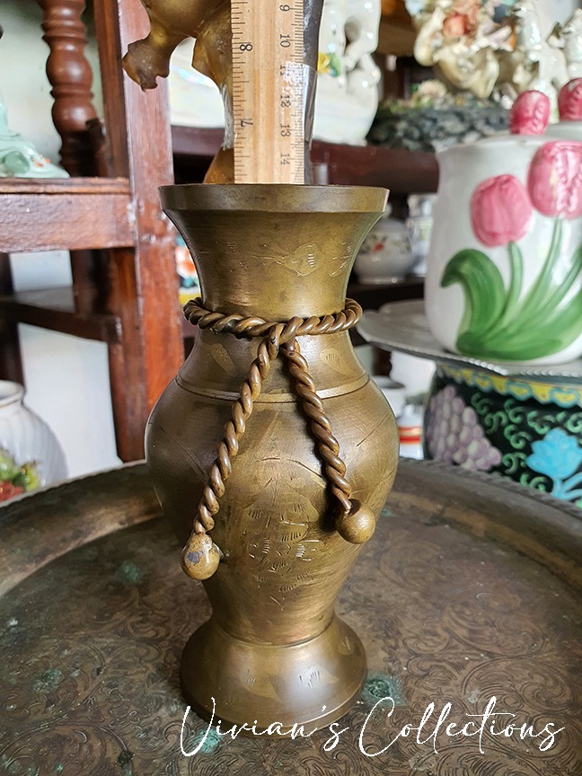 Vintage Brass Vase with Braded Rope (SALE!) on Carousell