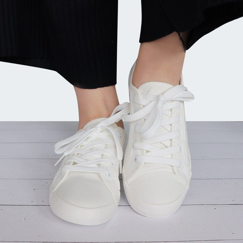 White sneakers shop lace up