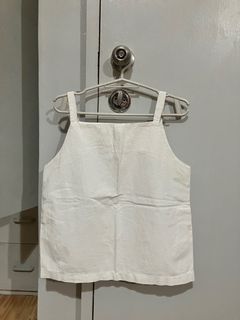 White Thick Linen Top