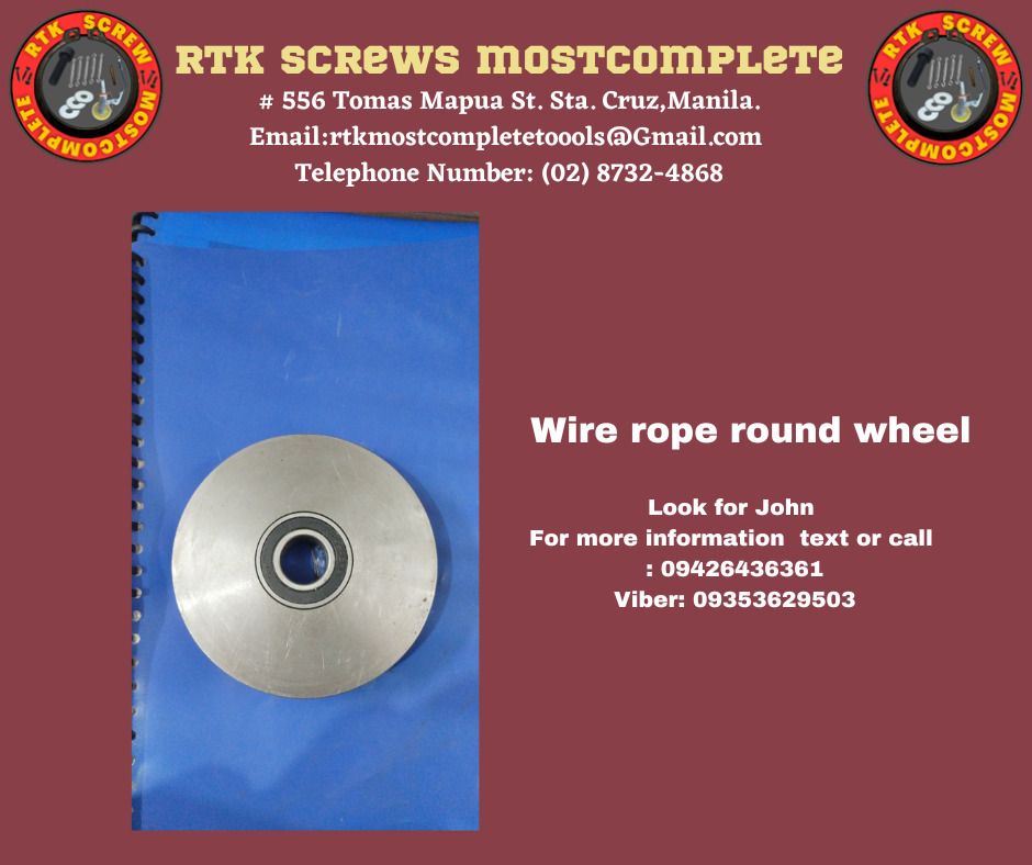 Wire rope round wheel, Commercial & Industrial, Construction Tools ...