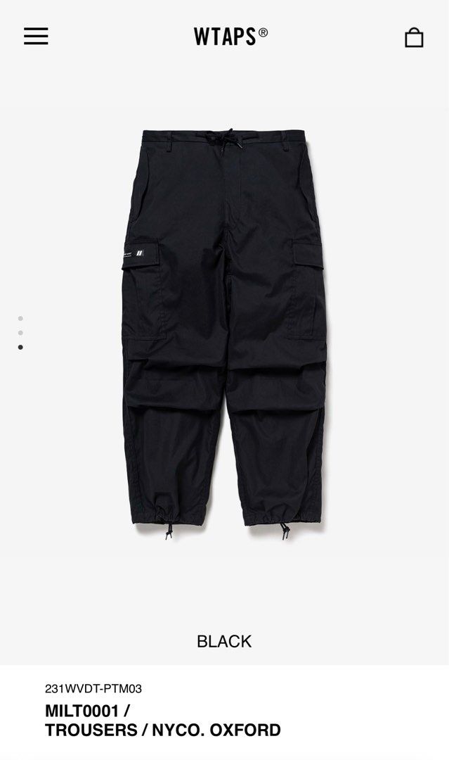 WTAPS 23SS MILT0001 TROUSERS NYCO.OXFORDメンズ - ワークパンツ 