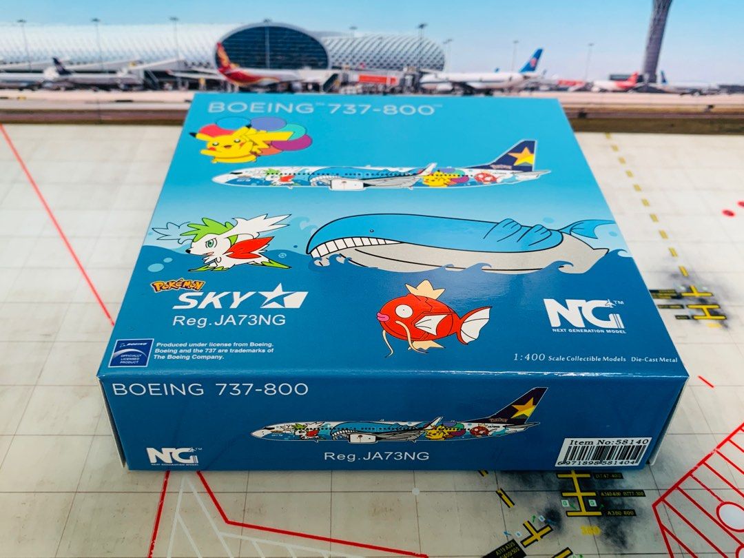 1:400 NG Skymark Boeing 737-800/ Pokémon Livery/ Reg No. JA73NG