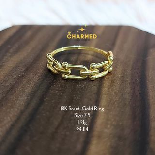 18K Saudi Gold Hardware Ring