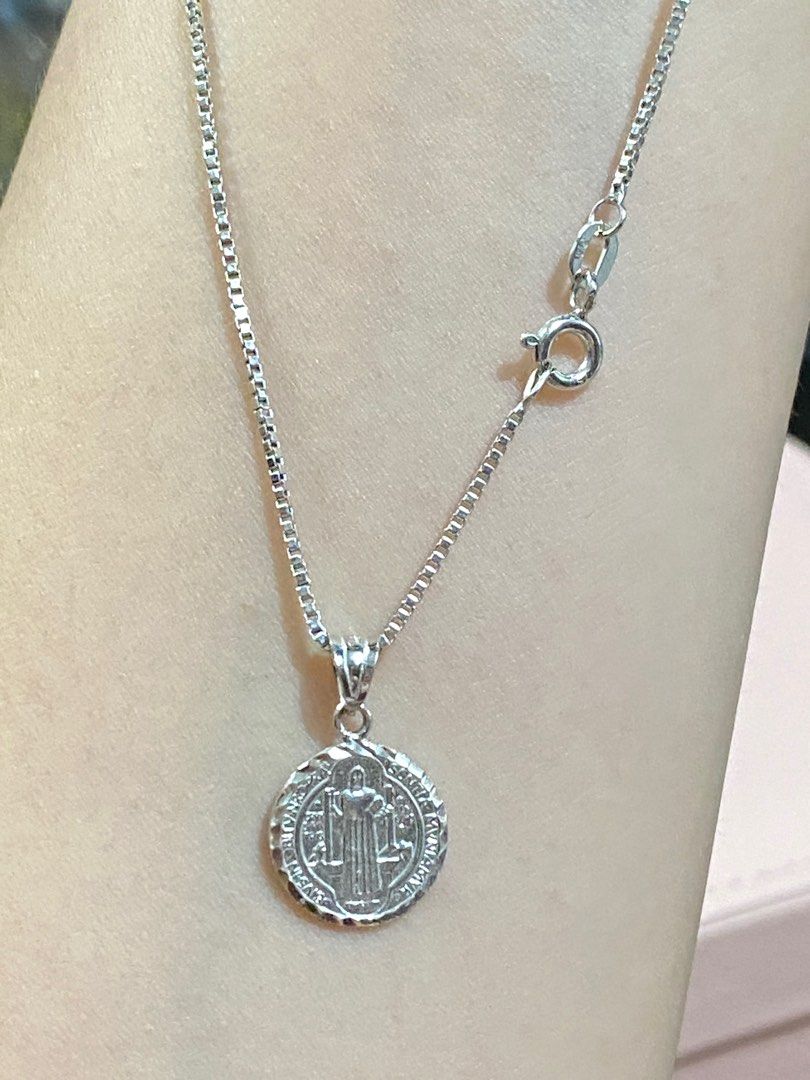 18k white gold Saint Benedict pendant PENDANT ONLY