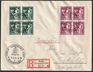 德意志帝國1936年第三帝國

，郵戳封
