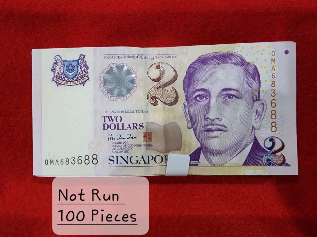 $2 Paper HTT 100 Not Run Singapore Banknote, Hobbies & Toys ...