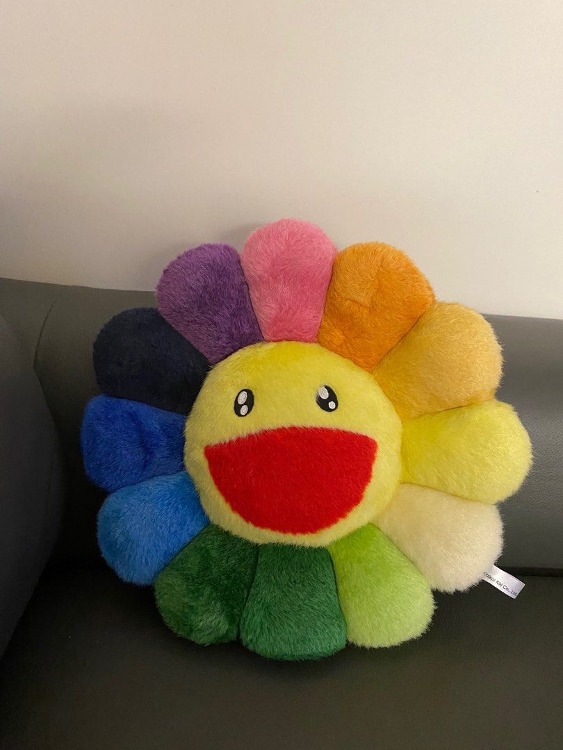 30cm村上隆Kaikaikiki Rainbow Flower Cushion, 興趣及遊戲, 玩具