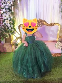 6 year old Emerald flower girl gown