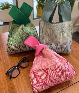 『預購』韓式針織幾何撞色三色手袋手提包托特包