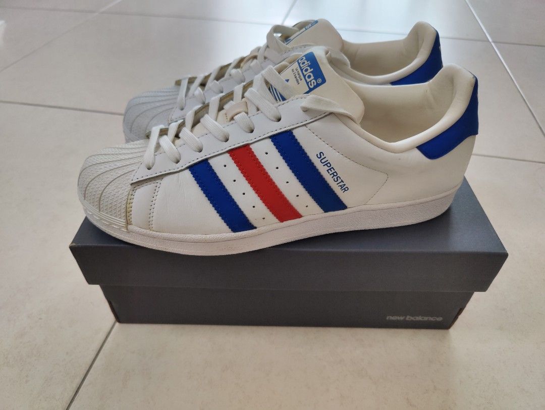 Red white and blue adidas discount